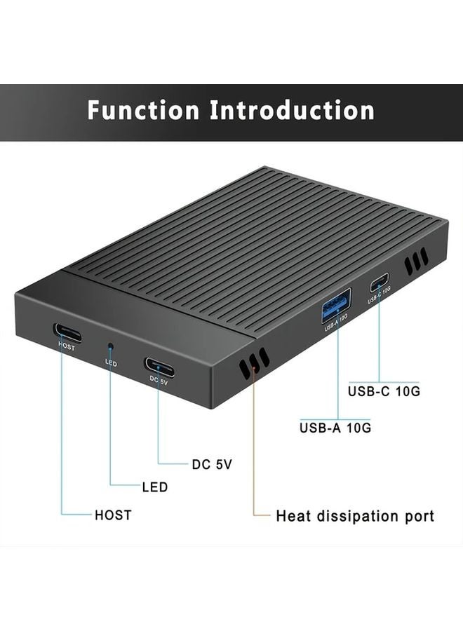 بطاقة توسعة PCIe ثنائية الفتحة M2 NVMe SSD باللون الرمادي الداكر للقرص الصلب - Image 5